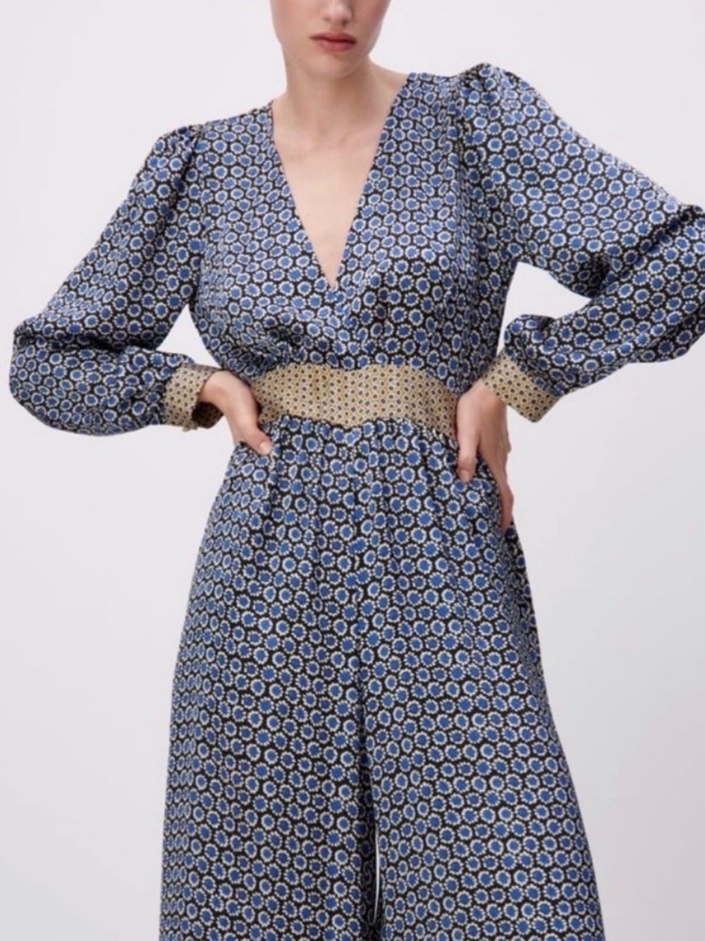 Zara Long-Sleeve Jumpsuit